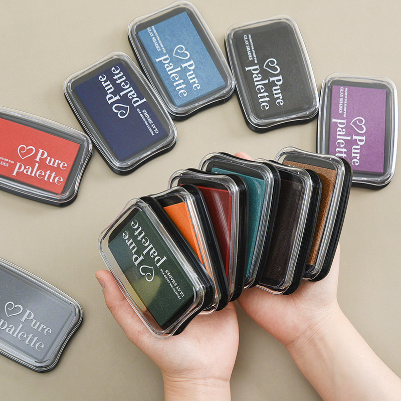 Rubber Date Stamp - 20 لون كبير الحجم خمر مختمة