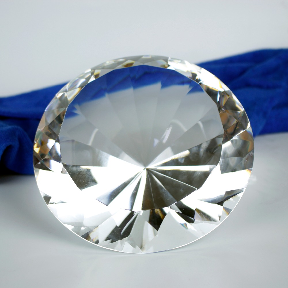 Paper Weight Crystal - 150 مللي متر شفافة البصرية الكريستال