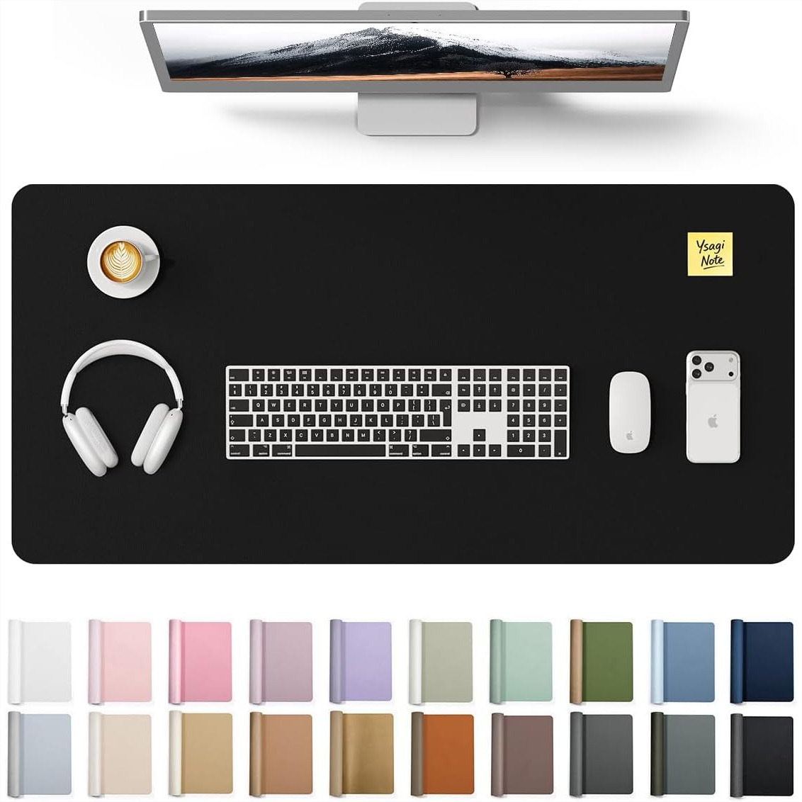 Leather Desk Pad - واقي مكتب كبير من الجلد الصناعي