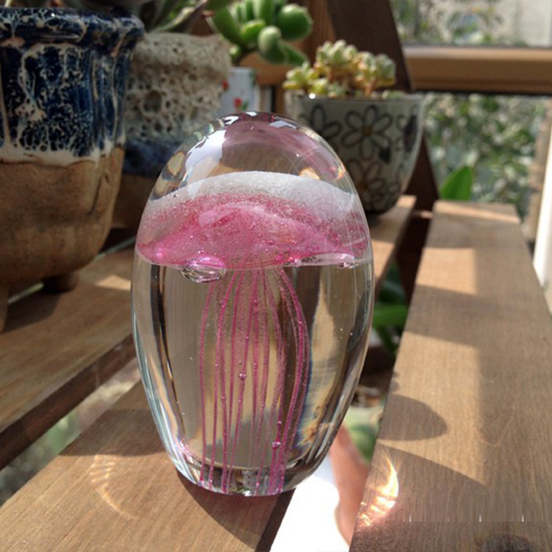 Paper Weight Crystal - مصغرة ثلاثية الأبعاد قنديل البحر التماثيل
