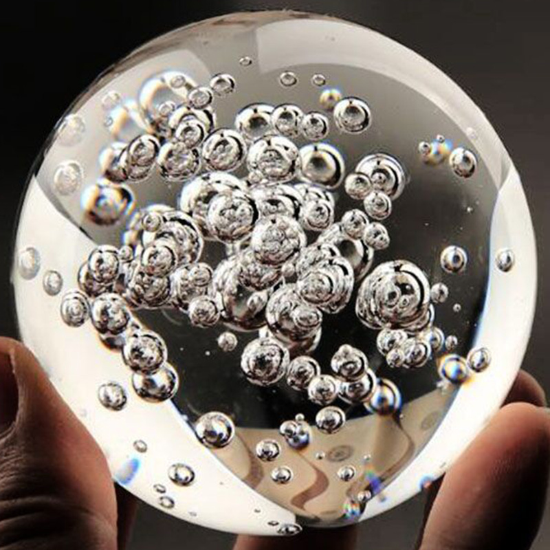 Paper Weight Crystal - 40/60/80 مللي متر واضح فقاعة كريستال
