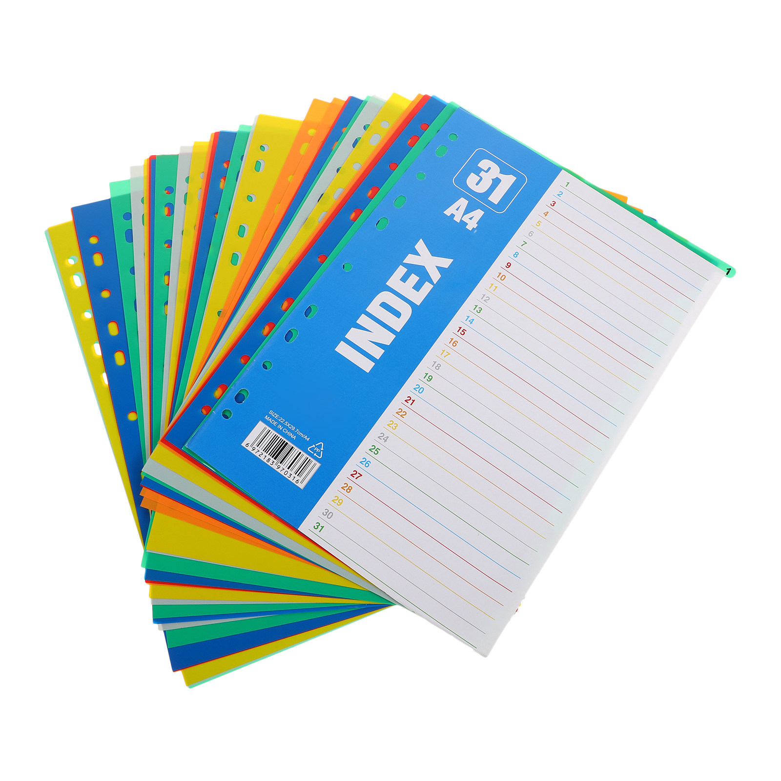 Tab Divider A4 - مجموعة من 11 فاصل بلاستيكي قوي