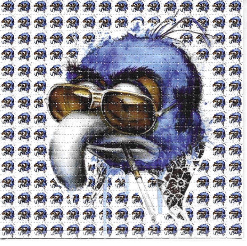 Ink Blotter Paper - الأزرق الطيور أنيمي LSD الحمض الحرة
