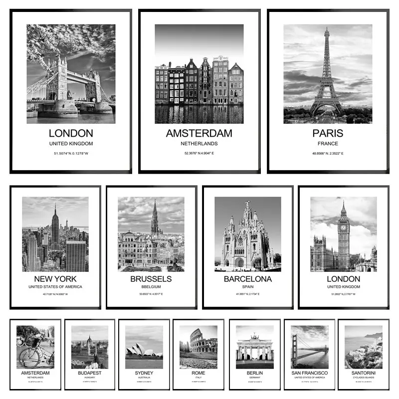 Ink Blotter Paper - مدينة المشارك نيويورك لندن باريس جدار