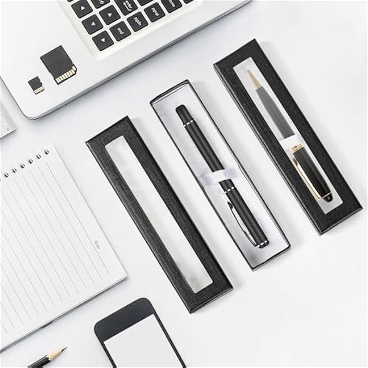 Pen Rest Single - علب هدايا أقلام فارغة بغطاء شفاف