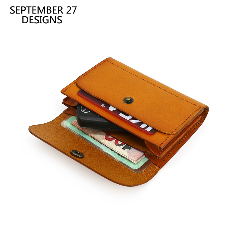 Index Card Holder - حقيبة خصر صغيرة من الجلد الطبيعي