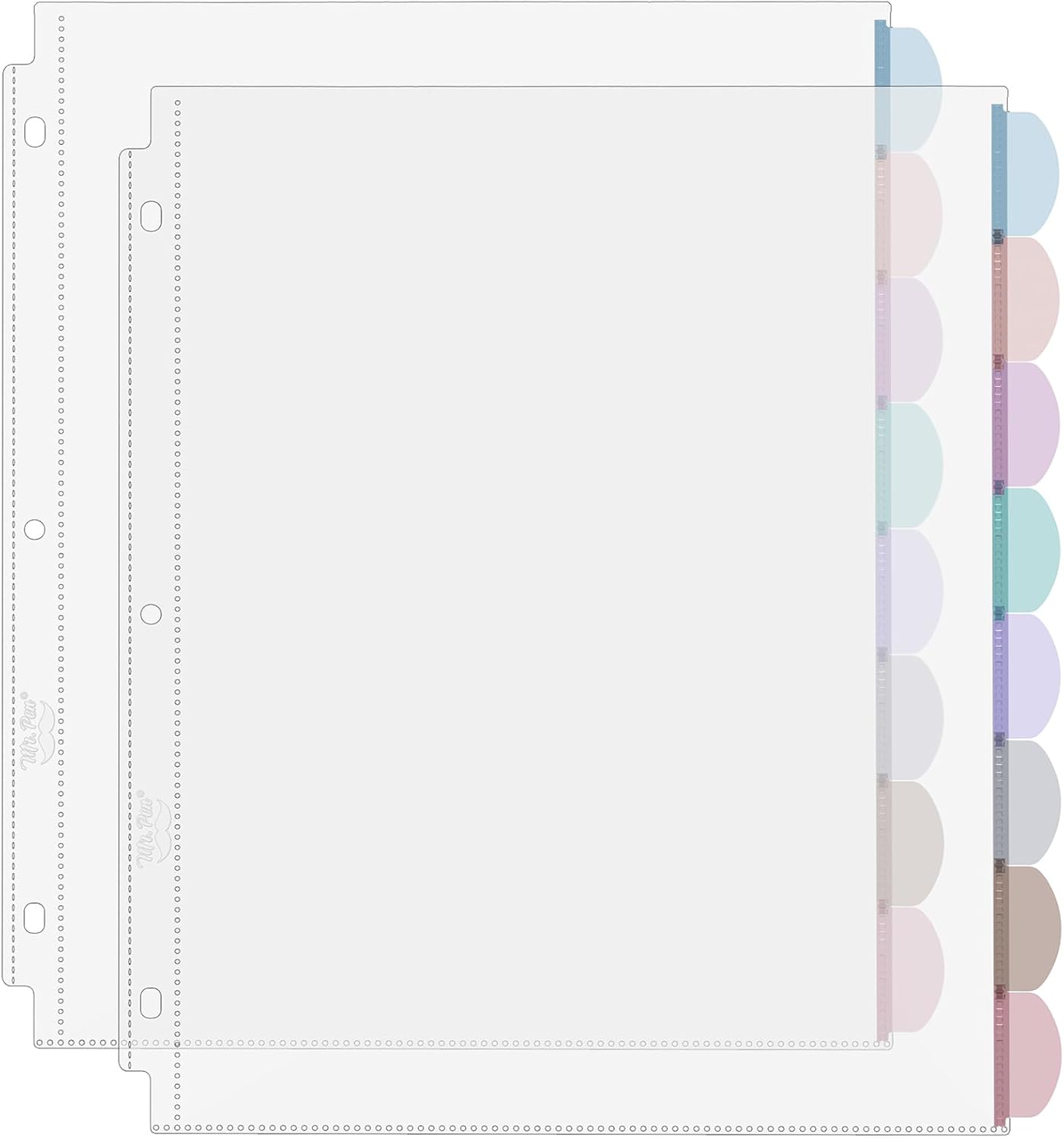 Tab Divider A4 - أغلفة ورقية شفافة A4 مع ألسنة