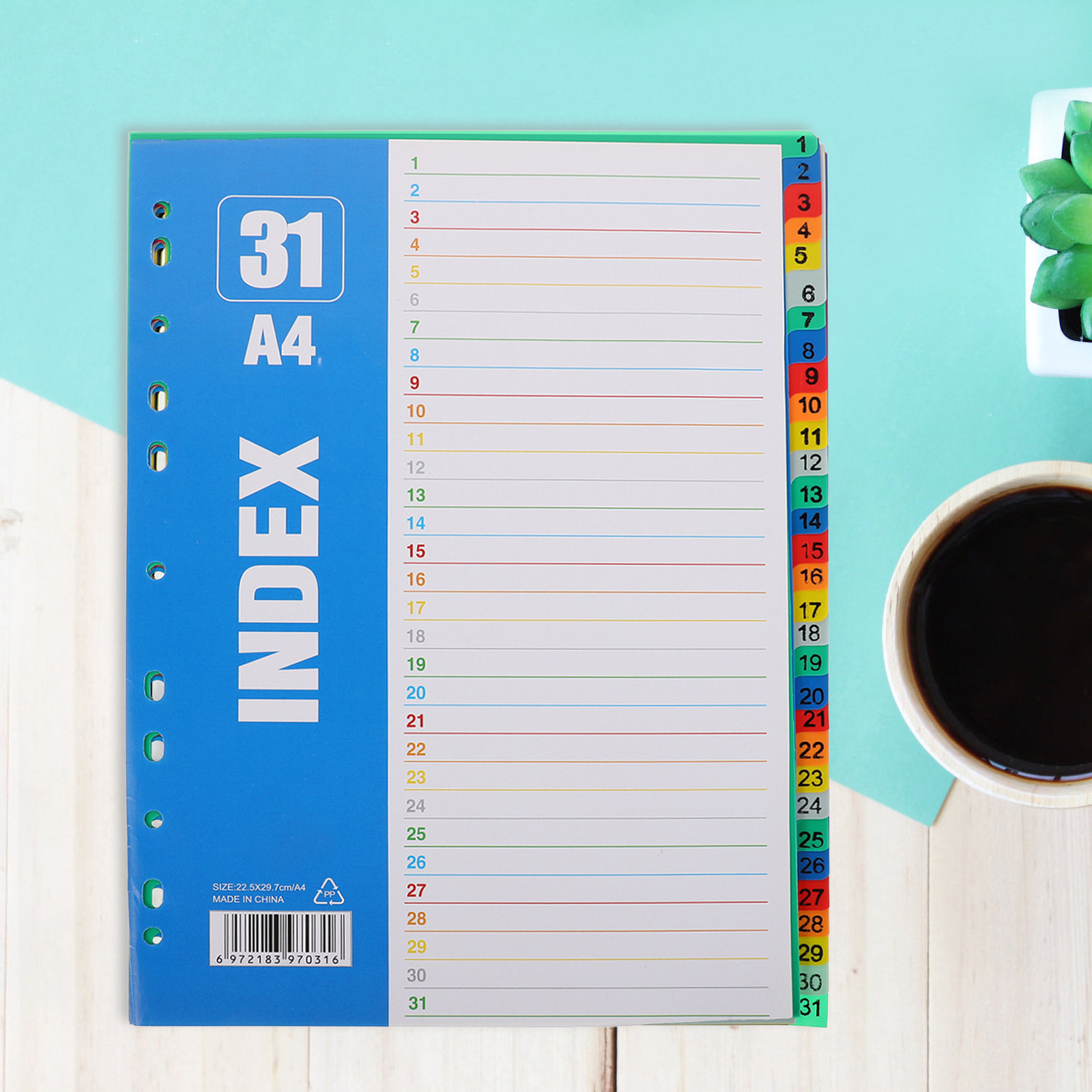 Tab Divider A4 - مجموعة واحدة من فواصل الأرقام ذات