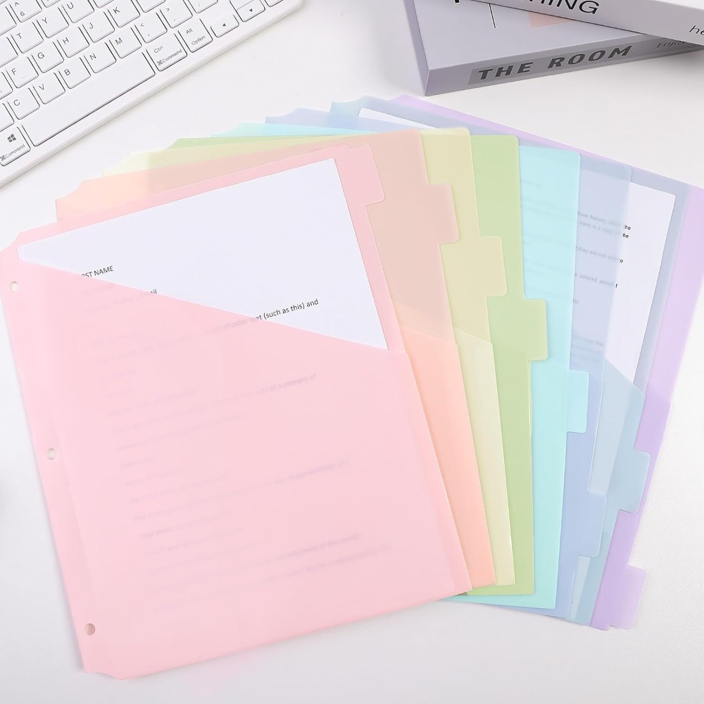 Tab Divider A4 - 8 قطع من فواصل المجلدات المتينة