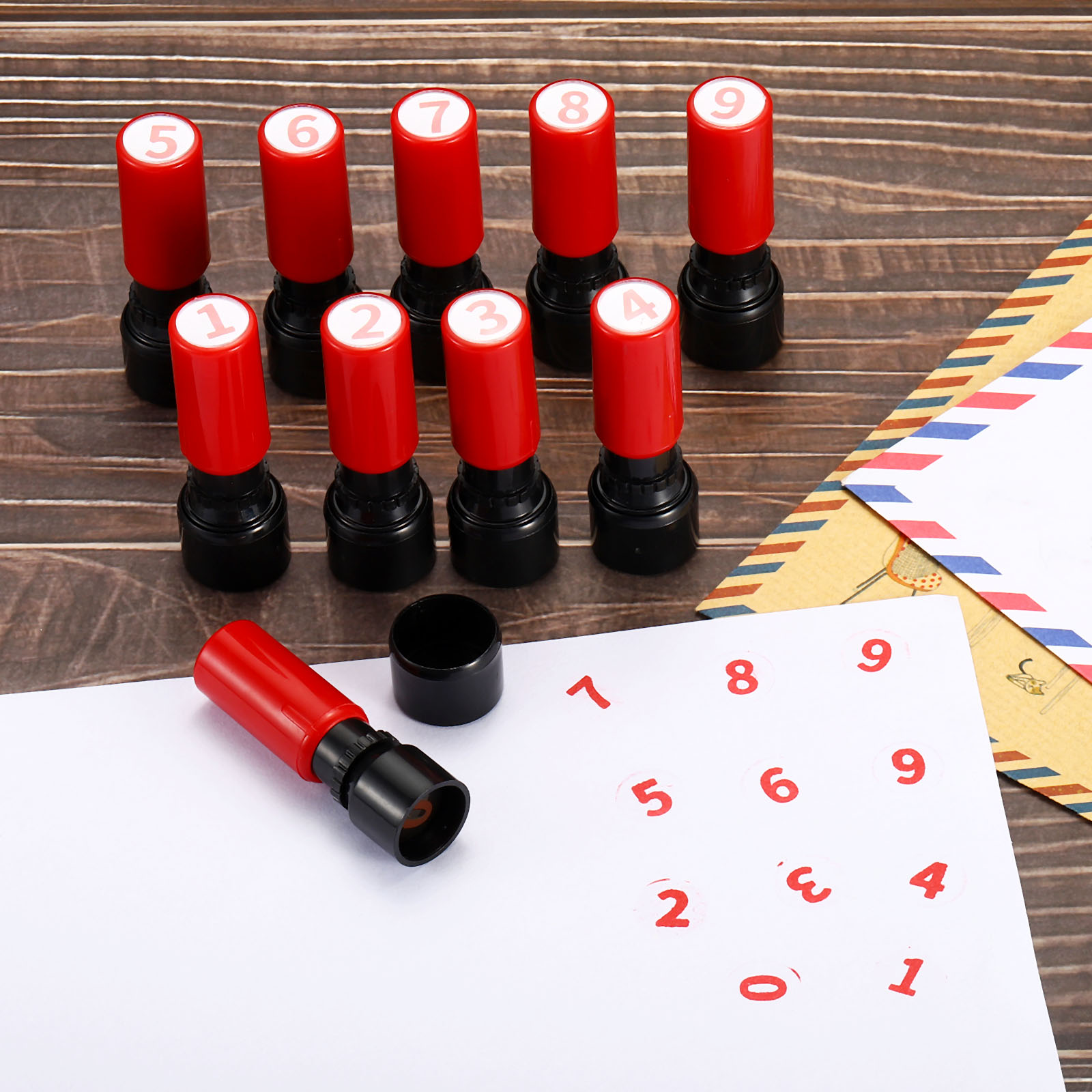 Rubber Date Stamp - أختام أرقام ذاتية الحبر من 0