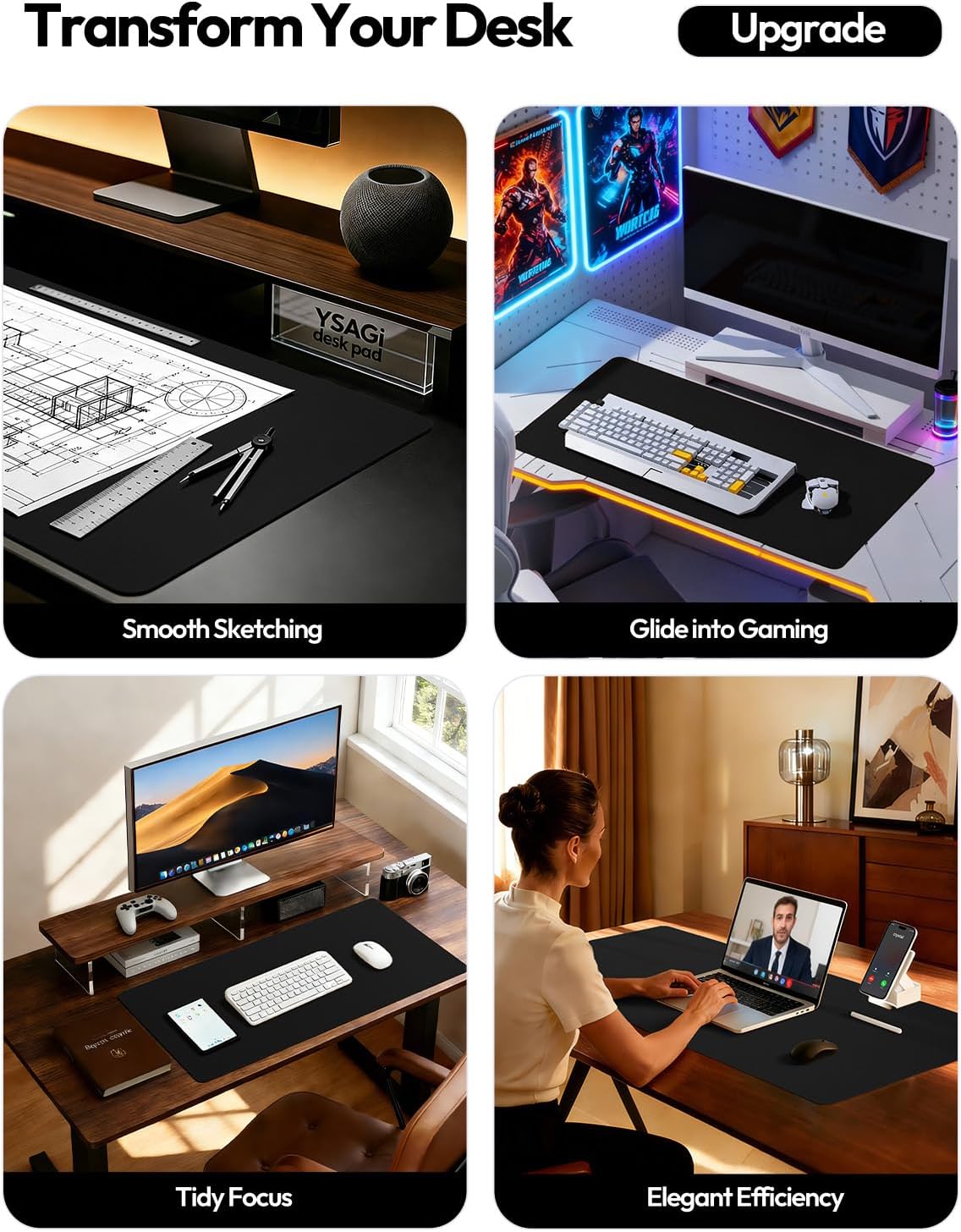 واقي مكتب كبير من الجلد الصناع - مراجعة Leather Desk Pad وسعره