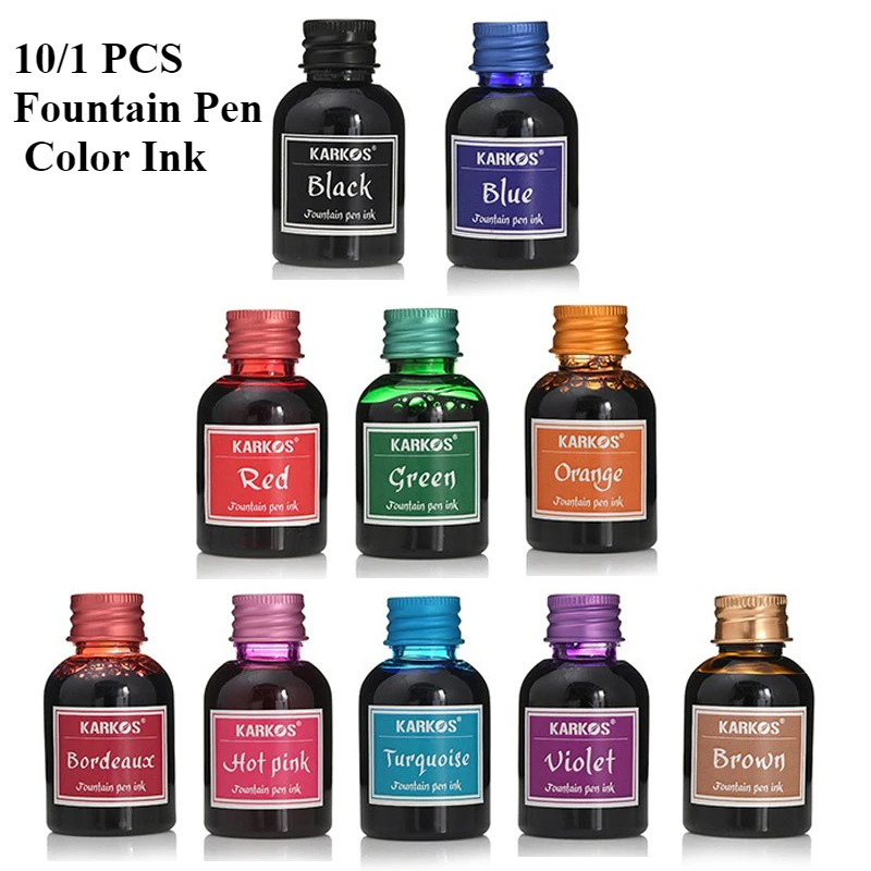 10/1 قطعة 30 مللي ألوان مختلفة - مراجعة Fountain Pen Bottled Ink وسعره