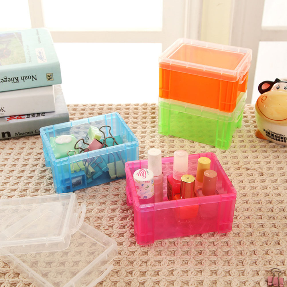 4 قطع من صناديق التخزين الملون - مراجعة Card Index Box وسعره