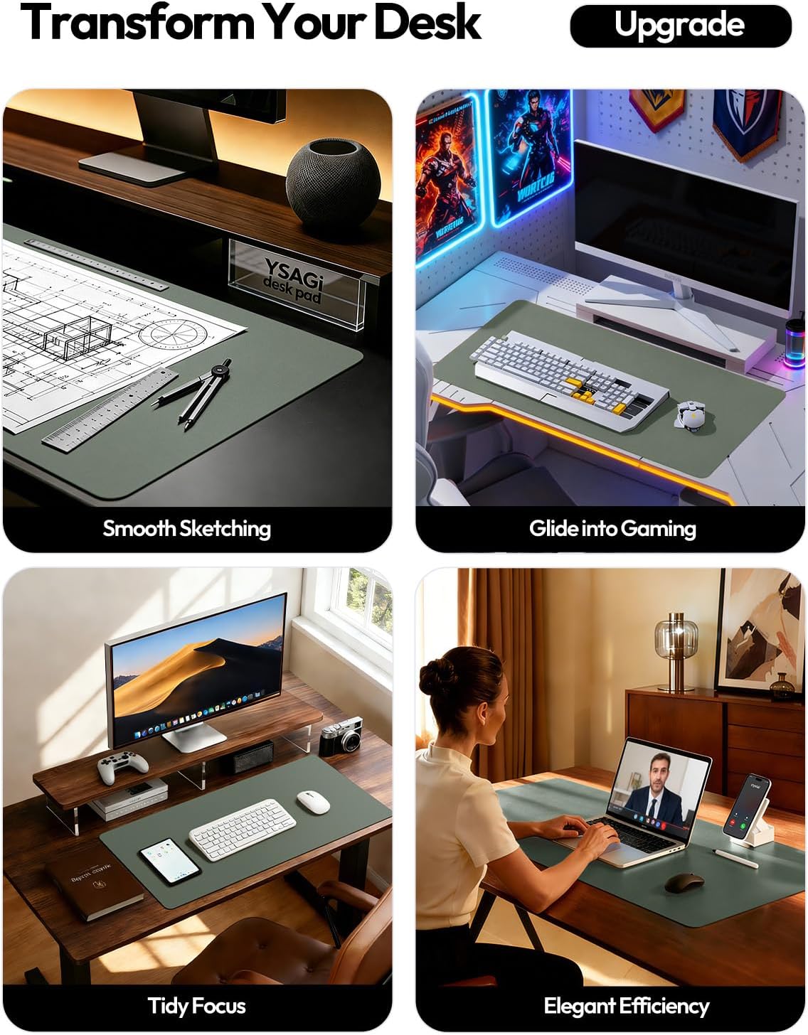 واقي مكتب من الجلد، لوحة ماوس  - مراجعة Leather Desk Pad وسعره