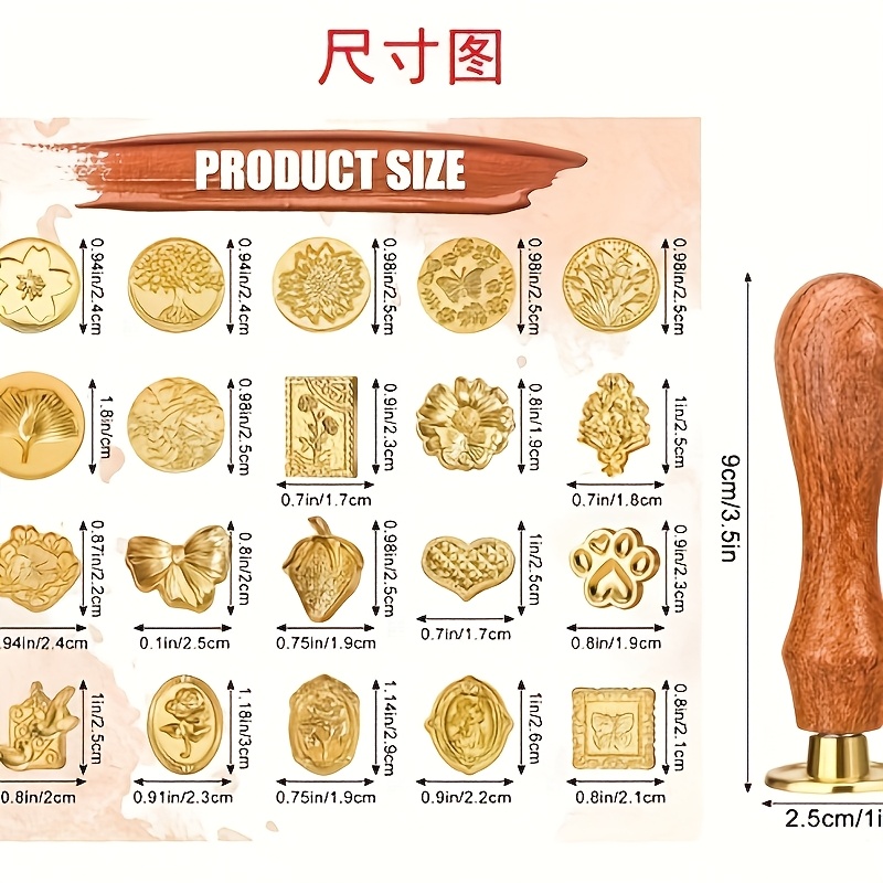مجموعة أختام شمعية من 21 قطعة  - مراجعة Wax Seal Stamp Set وسعره
