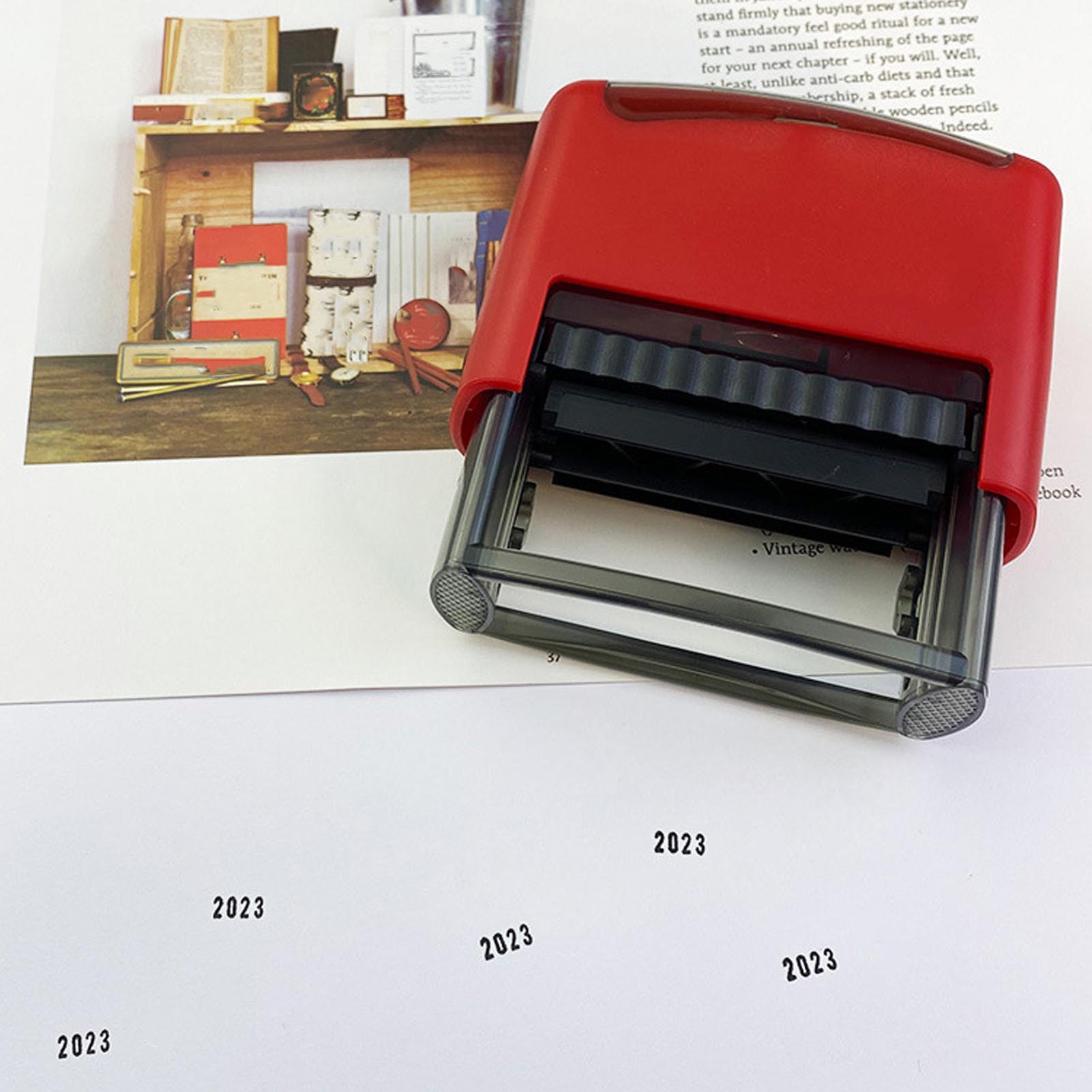 طابعة تواريخ محمولة بحبر أسود، - مراجعة Rubber Date Stamp وسعره
