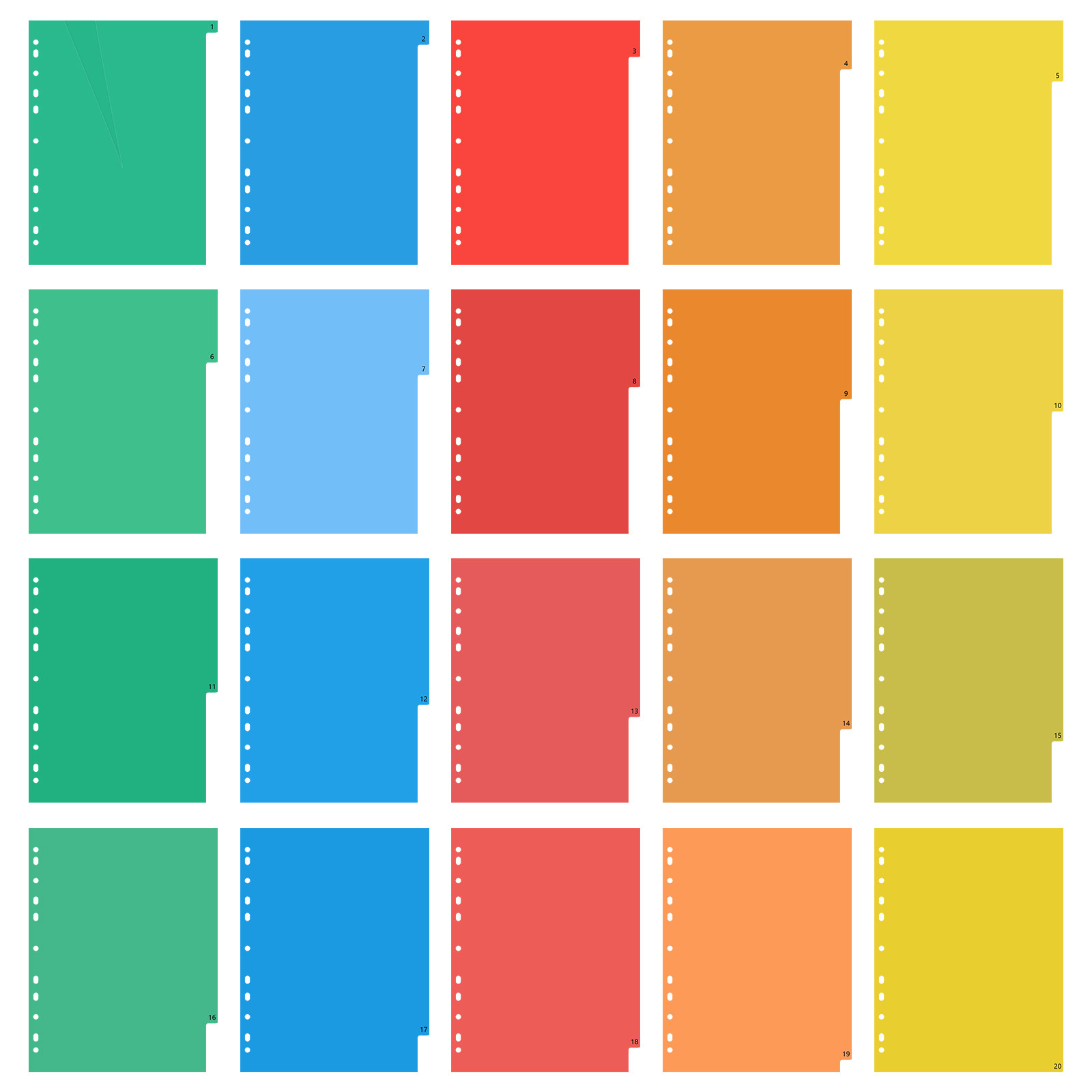 فواصل بلاستيكية ملونة مقاس A4  - مراجعة Tab Divider A4 وسعره