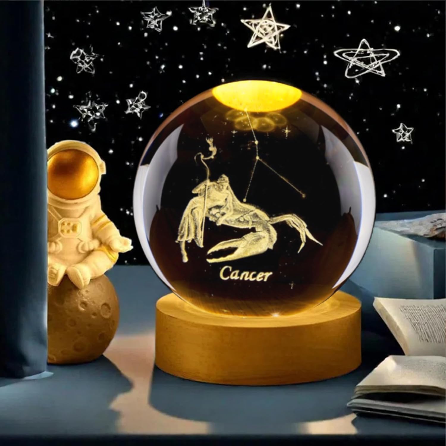 كرة كريستال كوكبة السرطان ثلاث - مراجعة Paper Weight Crystal وسعره