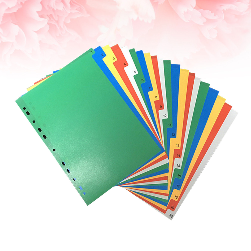 40 قطعة من فواصل الفهرسة الملو - مراجعة Tab Divider A4 وسعره