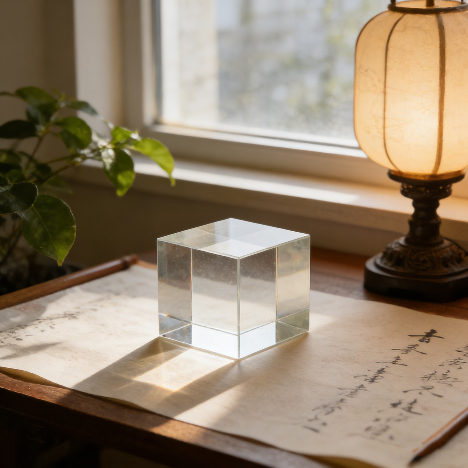ثقالة ورق كريستالية مربعة الشك - مراجعة Book Weight Glass وسعره