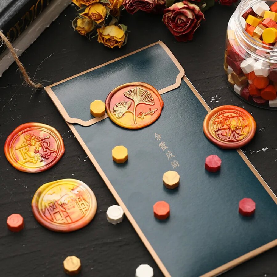 200 قطعة/الحقيبة المثمن مختلط  - مراجعة Wax Seal Stamp Set وسعره