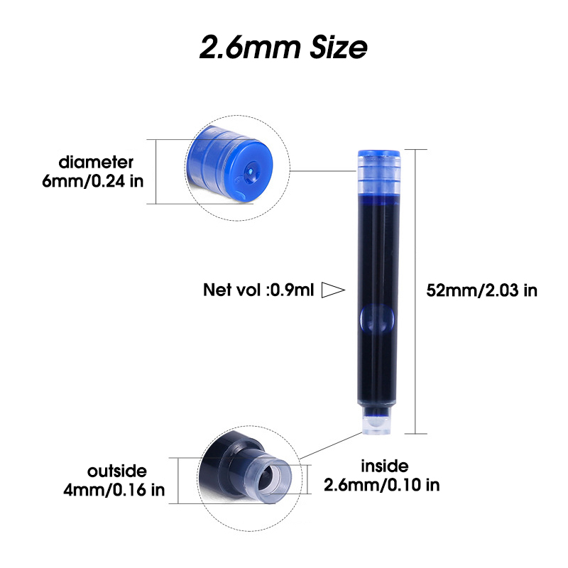 50 قطعة قلم حبر خرطوشة حبر عبو - مراجعة Fountain Pen Bottled Ink وسعره