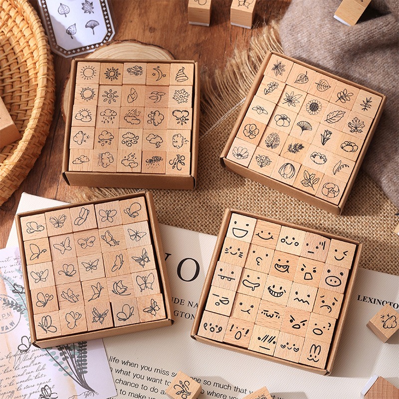 لطيف فراشة الطقس رمز الخشب ختم - مراجعة Rubber Date Stamp وسعره