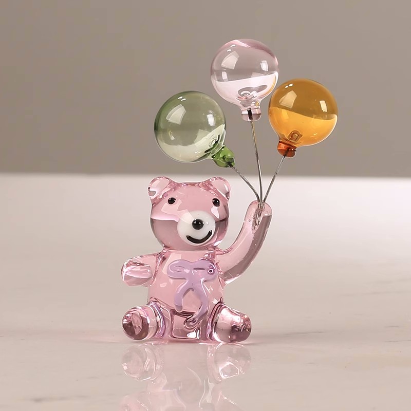 تمثال دب كريستالي مع 3 بالونات - مراجعة Paper Weight Crystal وسعره