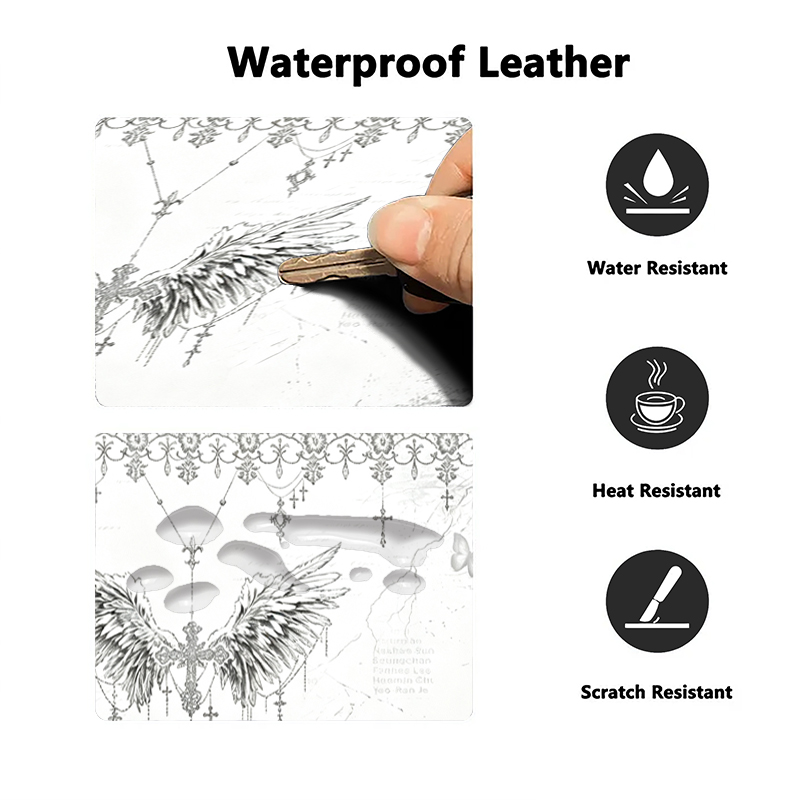 لوحة ماوس جلدية سوداء وبيضاء ب - مراجعة Leather Desk Pad وسعره