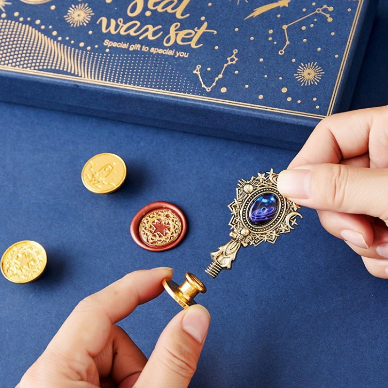 مجموعة ختم ورنيش النار النجوم  - مراجعة Wax Seal Stamp Set وسعره